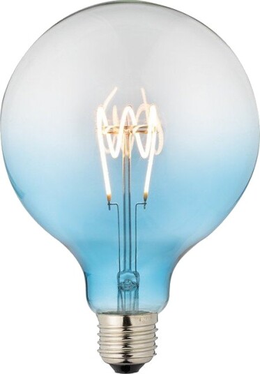 Spl E27 4W dimbar LED pære G125 Flex Filament Blå 140lm Dimbar : Dimbar Spl E27 4W dimbar LED pære G125 Flex Filament Blå 140lm Dimbar : Dimbar