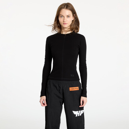 T skjorte Y 3 Fitted Long Sleeve Tee Black L T skjorte Y 3 Fitted Long Sleeve Tee Black L