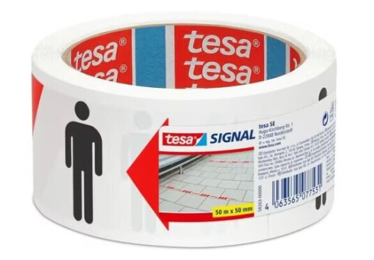 Festeteip TESA Social DIstance Hvit polypropylen Festeteip TESA Social DIstance Hvit polypropylen