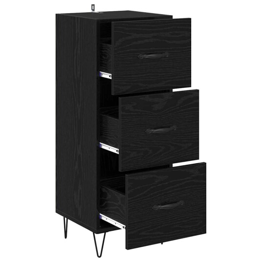 Serviesskap Svart eik 34 x 34.5 x 90 cm Konstruert tre
