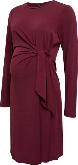 Vero Moda Maternity Vmmjill Ls Dress Jrs Burgundy S