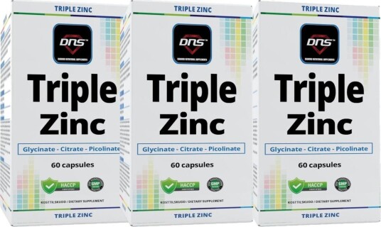 3-pack Triple Zinc 3 typer sink 3 x 60 kapsler 3-pack Triple Zinc 3 typer sink 3 x 60 kapsler