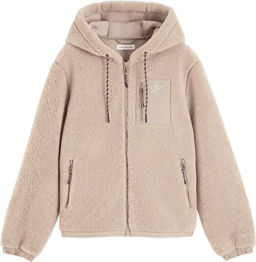 Tommy Hilfiger Teddy Hood Jacket Beige XS
