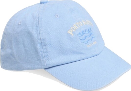 Mango Embroidered Cotton Cap   Blue   10 14
