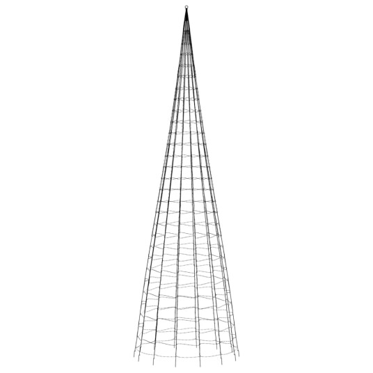 vidaXL Juletre på flaggstang 3000 LED blå 800 cm