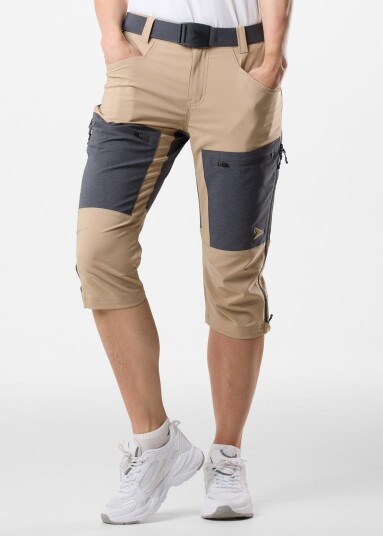Nautic Experience Sail 3/4 Pants W Beige/Charcoal Melange 36 Turshorts
