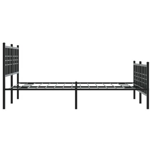 Sengeramme i metall med hode- og fotgavl svart 140x200 cm 8721012373075