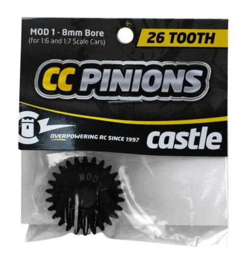 Castle Creation 010 0065 29 Steel Pinion 26T MOD 1 8mm Bore