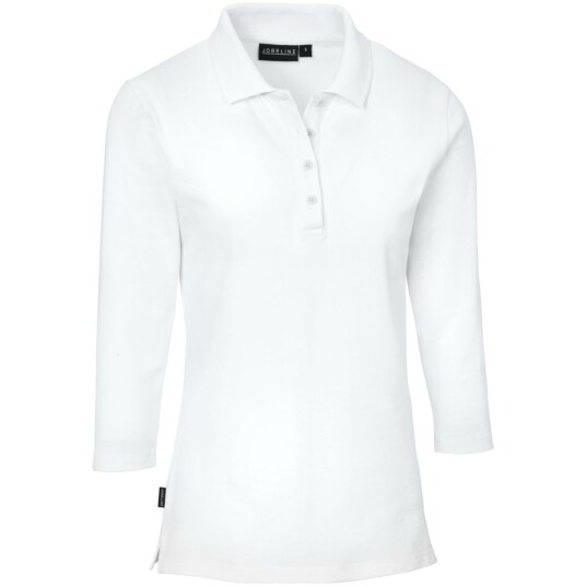 JOBELINE Pique til dame Cato 3/4 arm; Størrelse 2XL; Hvit