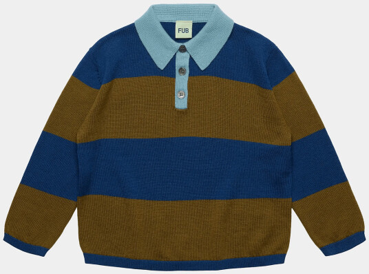 FUB Striped Polo Navy 90 FUB Striped Polo Navy 90