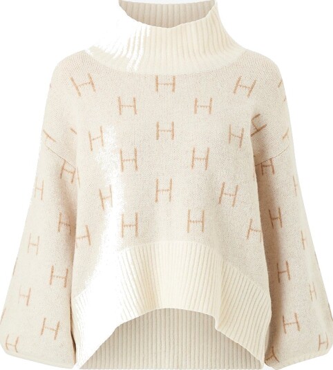 Hést Genser Fam Sweater Short Hvit Hést Genser Fam Sweater Short Hvit