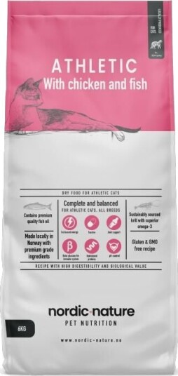 Nordic Nature Athletic Tørrfôr til aktive katter 6 kg