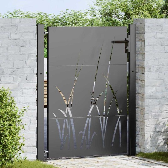 Hageport Svart 105 x 150 cm Pulverlakkert stål
