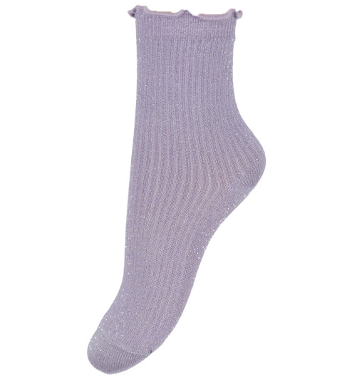 Mp Sokker Doris Wisteria m. Glitter 37/39 Sokker Lilla 37 39