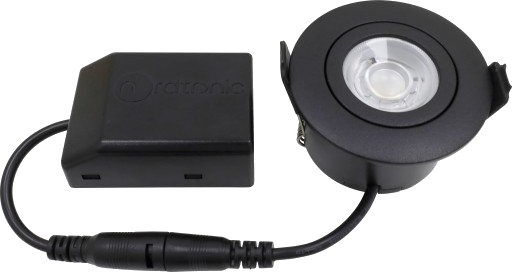 Nordtronic Low Profile Flexible downlight Ø5,5 cm sort 3000K