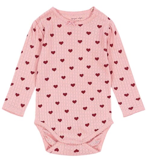 Konges Sløjd Body I/e   Minnie   Amour Rouge m. Hullmønster   Konges Sløjd   50/56   Langermet Body   Rosa   50 56