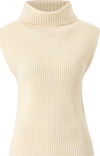 Gina Tricot   Vest Chunky turtleneck knitted vest   Beige