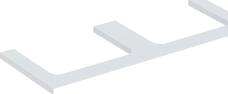 GEBERIT ONE bordplate 1200x470x30mm 2 kutt i høykomprimert treverk