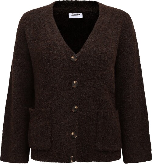 NOISY MAY Nmdolly L/S Knit Cardigan Noos   CHOCOLATE BROWN   L