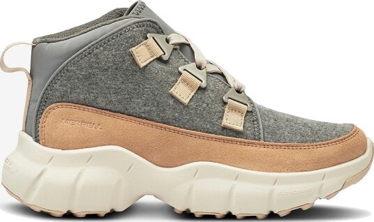 Merrell Vinterskoletter Clover Mid Wool WP Grå