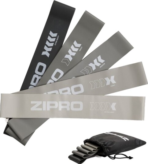 Zipro Mini Band Mini Band Latex – Ulike Motstandsnivåer Grå Sett Med 5 Stk Zipro Mini Band Mini Band Latex – Ulike Motstandsnivåer Grå Sett Med 5 Stk