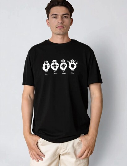 Clean Cut Copenhagen Wise Monkey T Shirt Black S