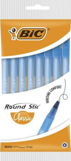Bic RUND STIK BALLPOINT BLÅ POSE 8 928497