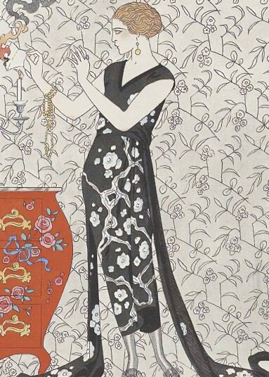 Plakat Elegant dame med vase Plakat Elegant dame med vase
