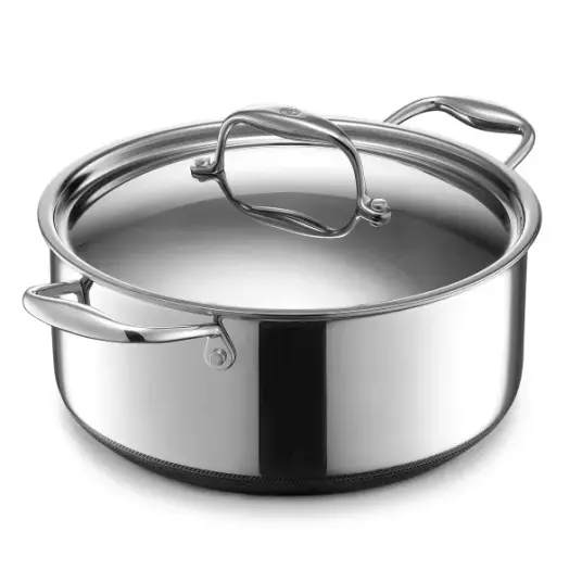 Hexclad Hybrid dutch oven gryte med stållokk 4,7L