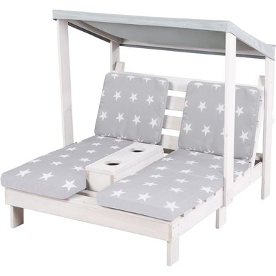 Roba Outdoor Little Stars 2-seters hagestol inkl. pute grå