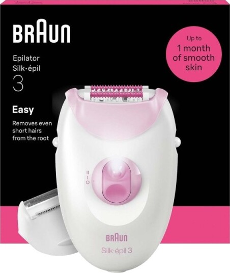 Braun Epilator Silk·épil 3 med sladd Långvarigt Slät Hud 3 031 Rosa Braun Epilator Silk·épil 3 med sladd Långvarigt Slät Hud 3 031 Rosa