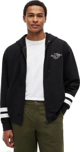 Tommy Hilfiger Nautical Tipped Hdd Zip Through   Black   M