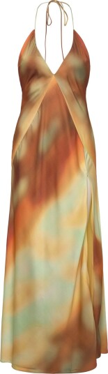 Bardot Lizbeth Halter Maxi Dress   Orange   L