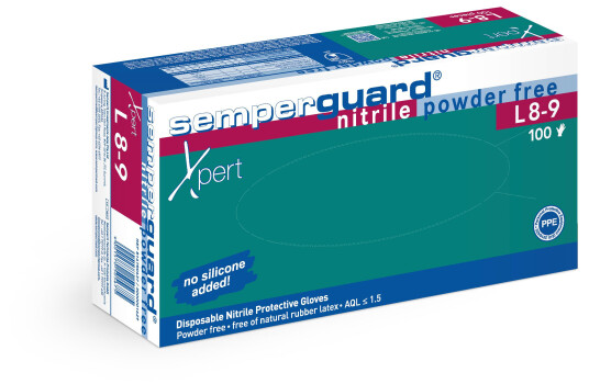 Semperguard Xpert L8 9 Engangshanske ekstra tykk M 100 stk Klær Semperguard Xpert L8 9 Engangshanske ekstra tykk M 100 stk Klær