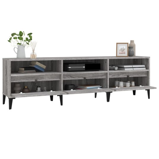 vidaXL TV-benk grå sonoma 150x30x44,5 cm konstruert tre vidaXL TV-benk grå sonoma 150x30x44,5 cm konstruert tre