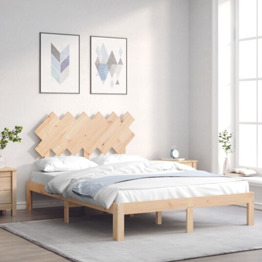 vidaXL Sengeramme med hodegavl 4FT small double heltre 8720845988661