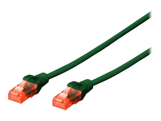 Digitus Professional Koblingskabel Rj-45 Hann Til Rj-45 Hann 50 Cm Utp Cat 6 Med Støvel Uten Hindringer Grønn