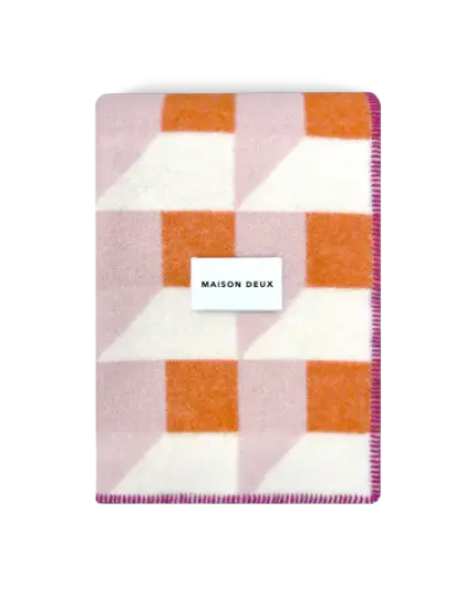 Maison Deux Cubics Pledd Rosa/Orange