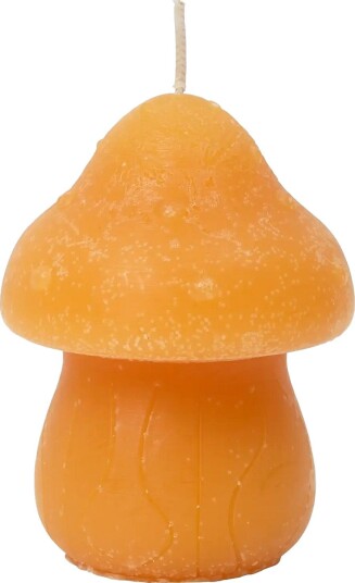 Broste Copenhagen Mushroom Figure Candle   ORANGE   H 9 cm