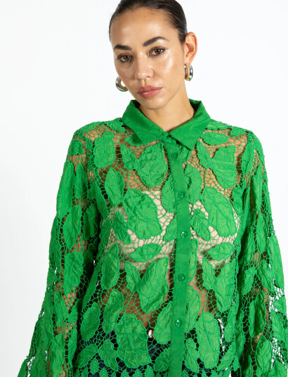 Coster Copenhagen Lace Shirt - Green - 36