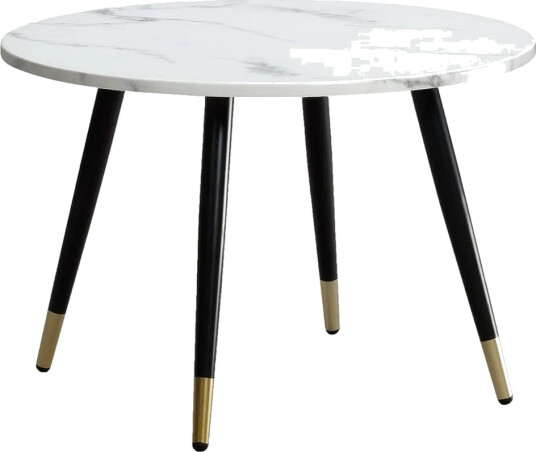 Sofabord Wohnling marmorutseende 60 cm rund, moderne stil Marmor Hvit - Marmor Hvit