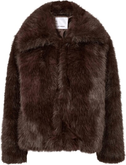 Co" Couture Aikocc Furry Jacket   DARK BROWN   L