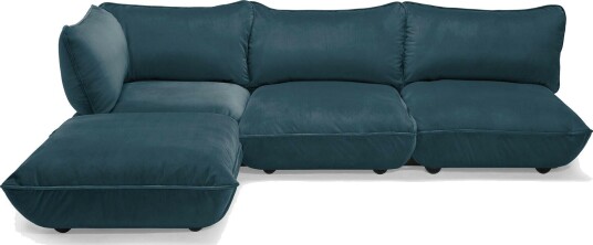 Fatboy sumo corner sofa velvet recycled petrol B 1612060