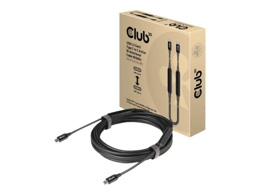 Club 3D USB-C kabel 5m 3.2 Gen 2 med Power Delivery og 8K-støtte