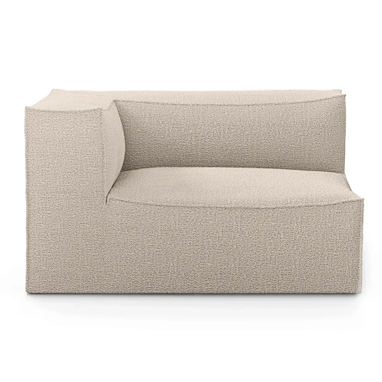 Ferm Living Catena Sofa Armrest Left L400   Wool Boucle   Natural