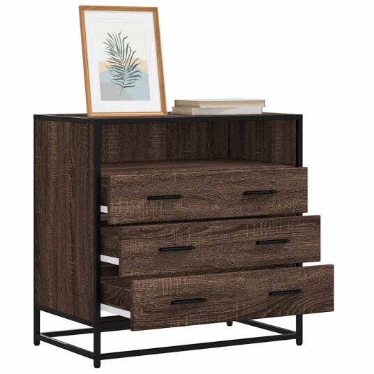  Kommode brun eik 70x41x70 cm konstruert tre 8721102841477