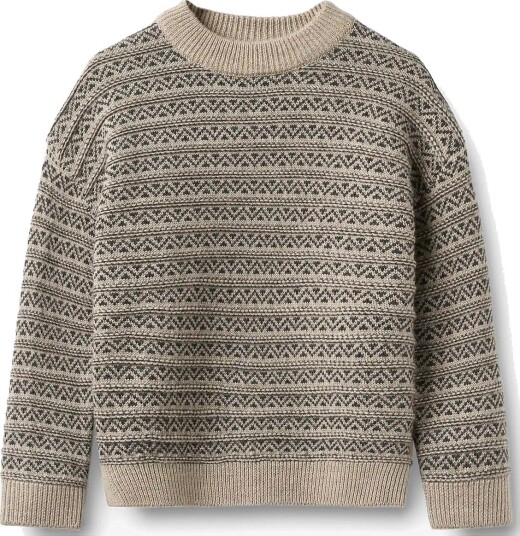 Wheat Jacquard Pullover Jens WARM SAND MELANGE 116