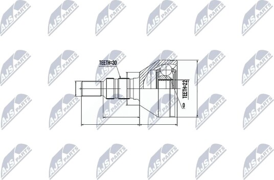 Nty Drivknute drivaksel NTY NPZ DW 027