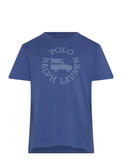 Ralph Lauren Kids Logo Cotton Jersey Tee Blue 117 123 Ralph Lauren Kids Logo Cotton Jersey Tee Blue 117 123
