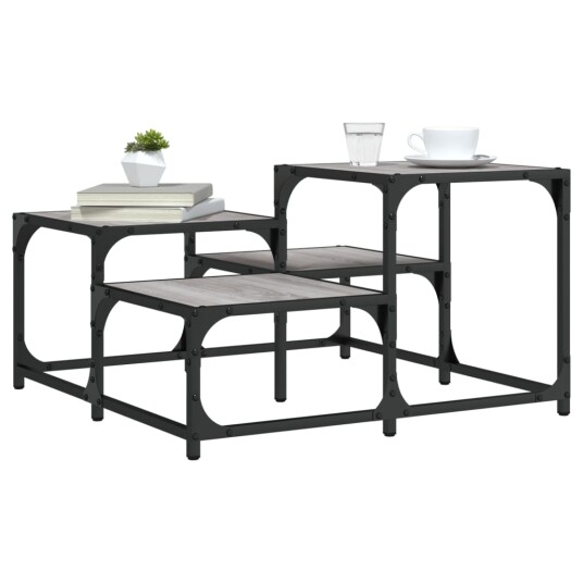  Salongbord grå sonoma 68x68x40 cm konstruert tre 8721012195325